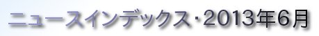 ニュースインデックス・２０１３年６月