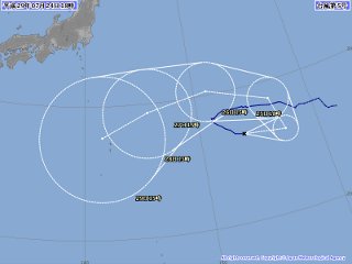 台風5号進路予想図