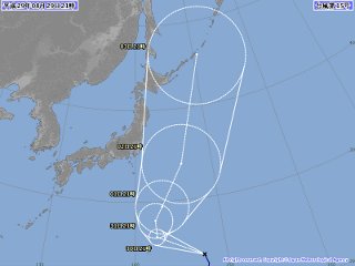 台風5号進路予想図