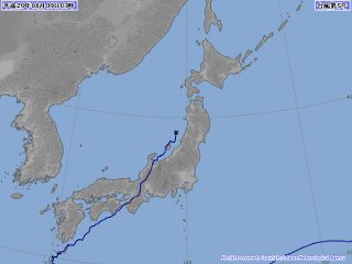 台風5号進路予想図
