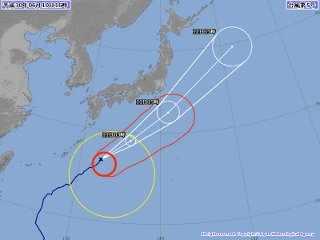 台風5号進路予想図