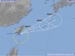 台風進路予報図