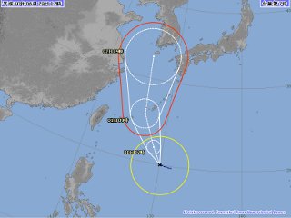 台風進路予報図