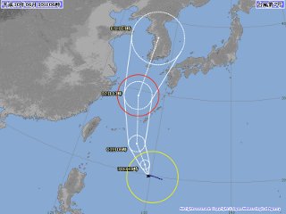 台風進路予報図