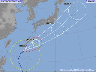 台風5号進路予想図