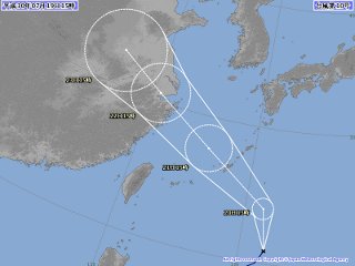 台風進路予想図