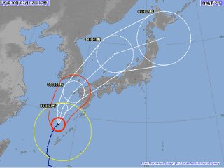 台風進路予想図