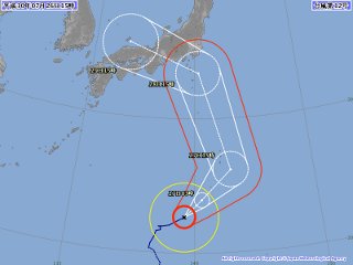 台風進路予想図