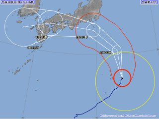 台風進路予想図