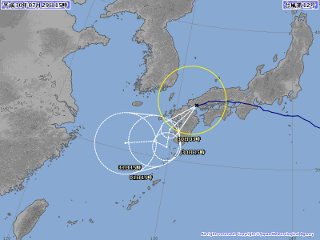 台風進路予想図
