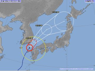 台風進路予想図