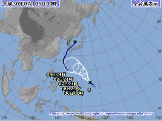台風進路予想図