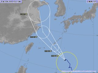 台風進路予想図