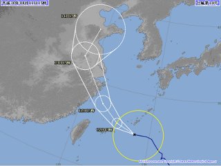 台風進路予想図