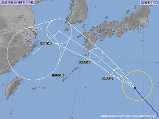 台風進路予想図