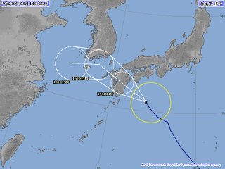 台風進路予想図