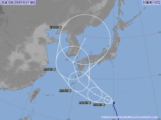 台風進路予想図