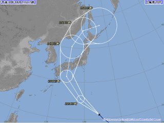 台風進路予想図