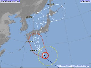 台風進路予想図