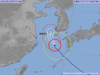 台風進路予想図