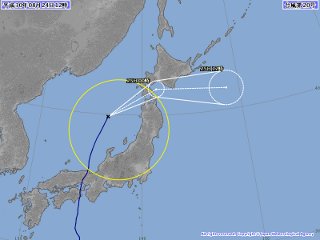 台風進路予想図
