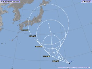 台風進路予想図