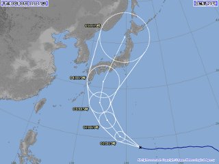 台風進路予想図