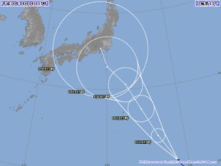 台風進路予想図