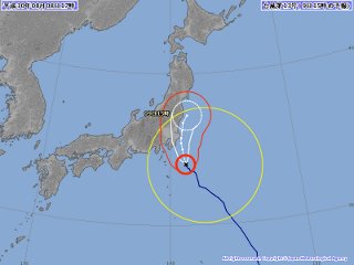 台風進路予想図