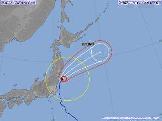 台風進路予想図