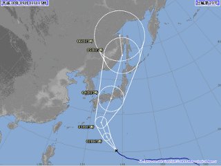 台風進路予想図