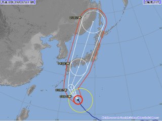 台風進路予想図