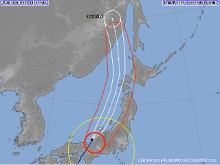 台風進路予想図