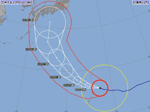 台風進路予想図
