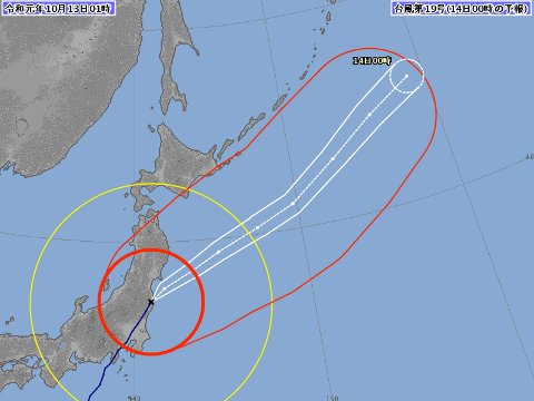 台風進路予想図