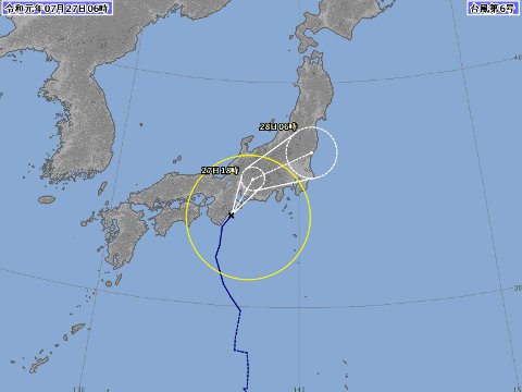 台風進路予想図