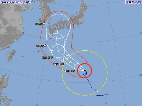 台風進路予想図