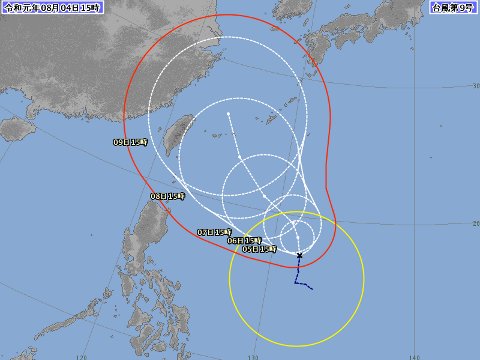 台風進路予想図