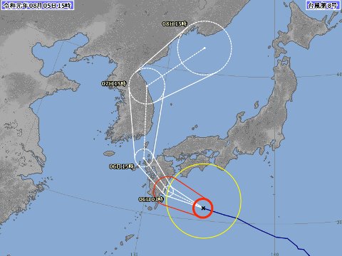 台風進路予想図