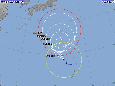 台風進路予想図
