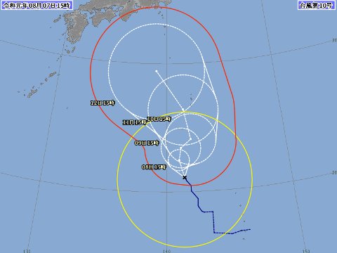 台風進路予想図