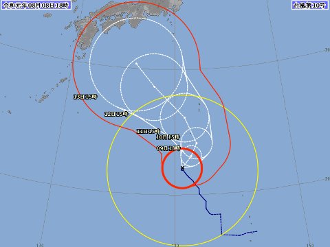 台風進路予想図