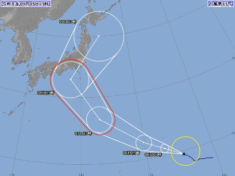 台風進路予想図