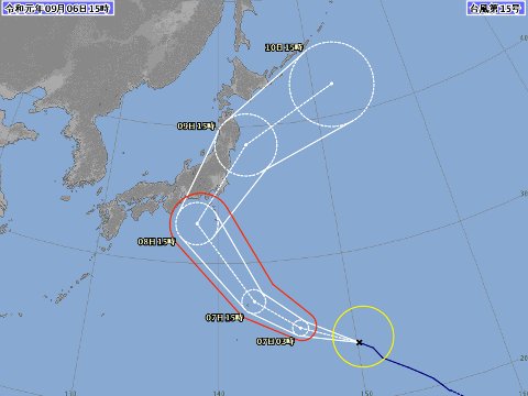 台風進路予想図