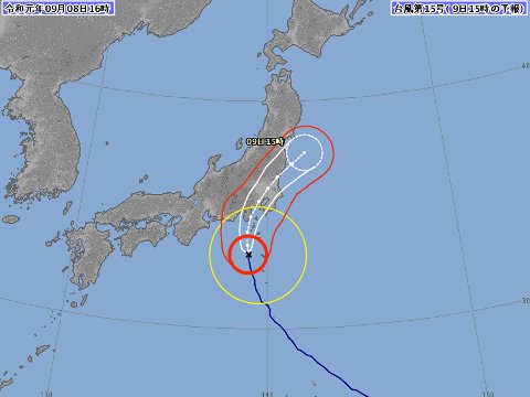 台風進路予想図
