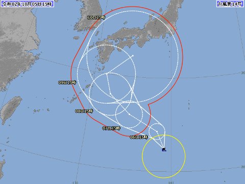 台風進路予想図