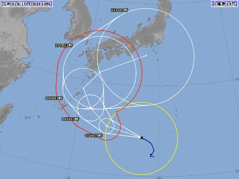 台風進路予想図