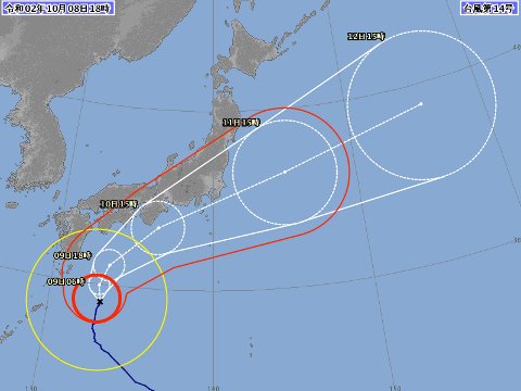 台風進路予想図