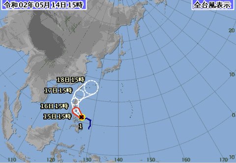 台風進路予想図