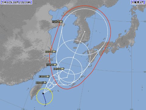 台風進路予想図
